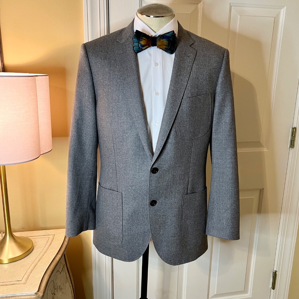 EUC J.Crew Ludlow Italian Wool Patch Pocket Blazer Sport Coat Jacket Size 40 R - Picture 2 of 7